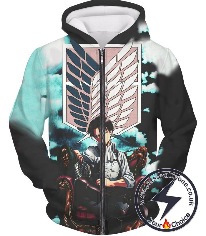 Attack on Titan Heichov Levi Ackerman Zip Up Hoodie